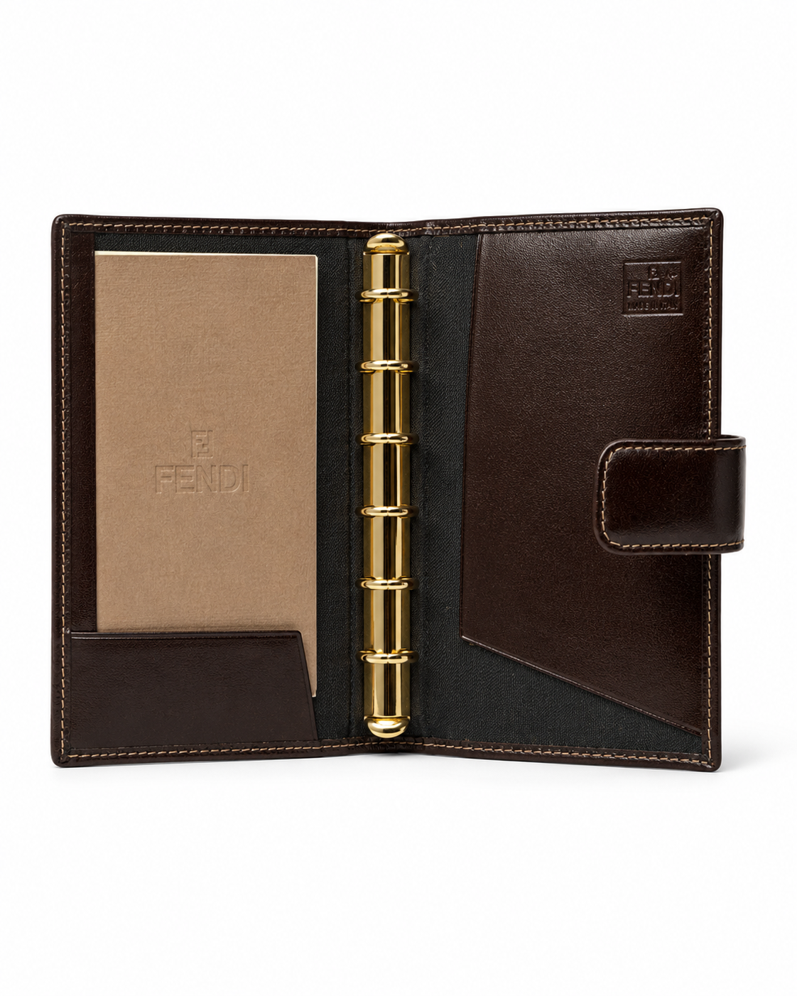 Vintage Fendi Zucca Agenda Planner with Inserts & Alphabet Dividers