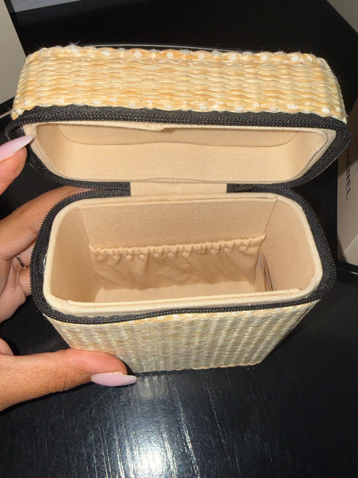 Chanel Les Beiges Woven Basket Bag with Box