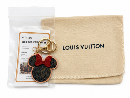 Upcycled Louis Vuitton Monogram Minnie Bag Charm with COA