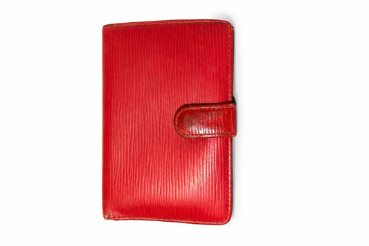 Louis Vuitton Red Epi Leather kisslock Wallet