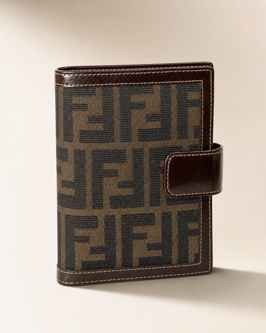 Vintage Fendi Zucca Agenda Planner with Inserts & Alphabet Dividers