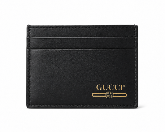 Authentic Gucci Black Leather Card Holder- NEW