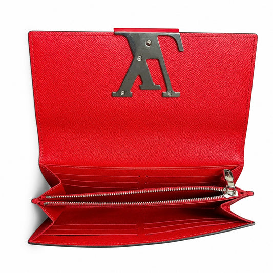 Louis Vuitton Red Epi Leather Louise Long Wallet with Box & Dust Bag