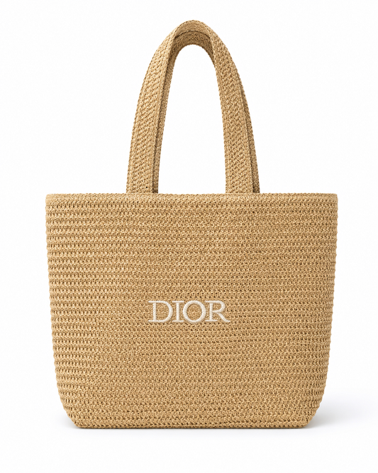 Dior Beauty Raffia Summer Tote Bag
