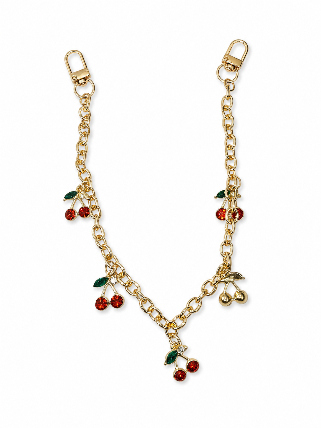 Cherry Gold-Tone Bag Charm Chain