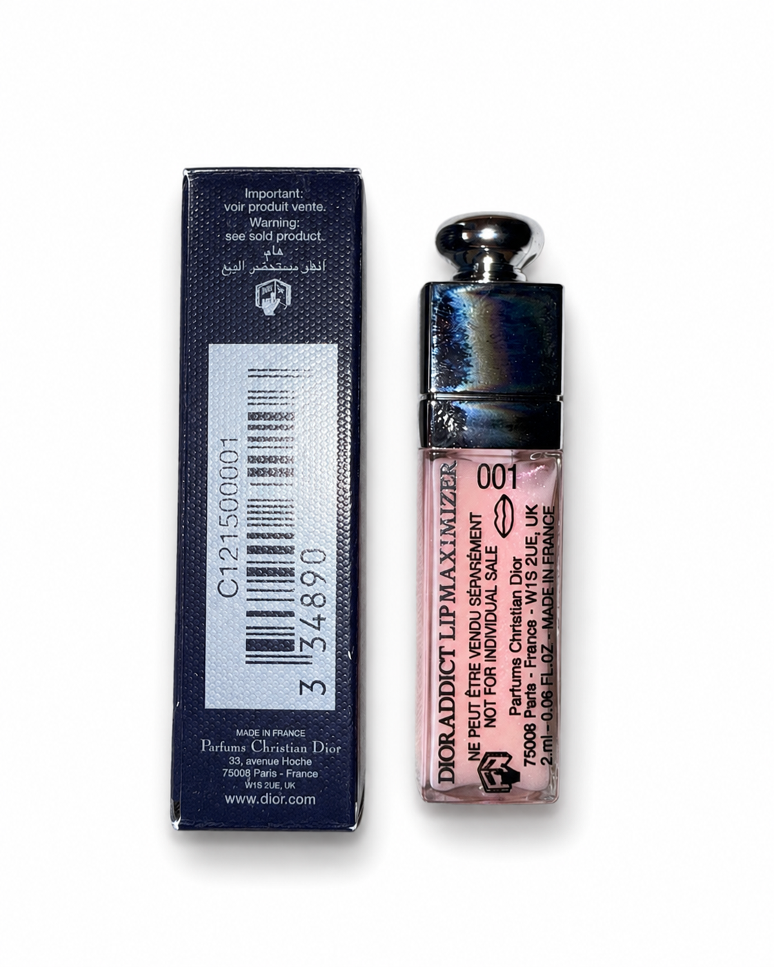 Dior Addict Lip Maximizer Mini Lip Gloss 001 Pink 2ml