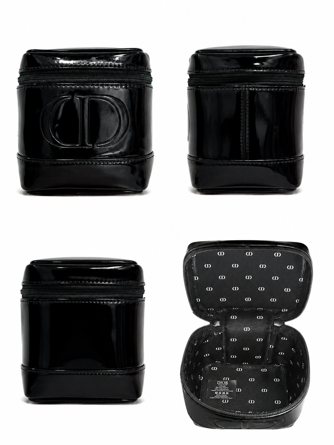Dior Beauty Black Patent Vanity Cosmetic Case | GWP VIP Novelty Pouch