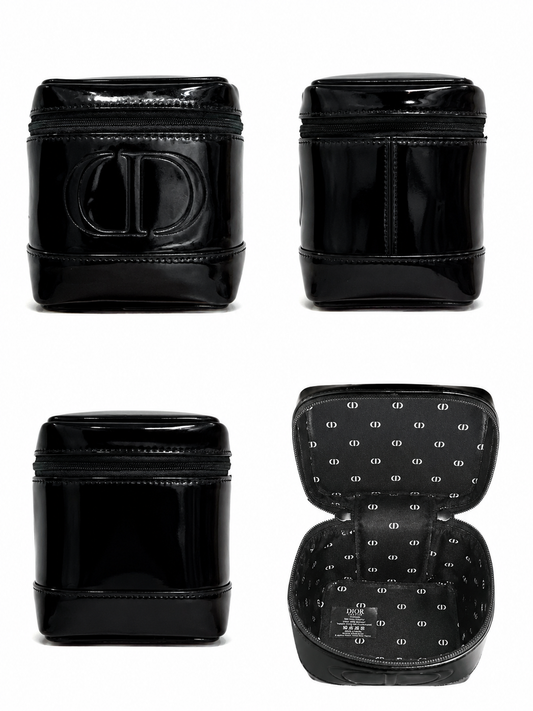 Dior Beauty Black Patent Vanity Cosmetic Case | GWP VIP Novelty Pouch