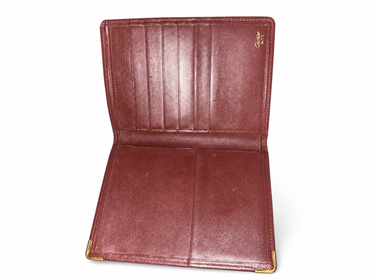 Authentic Vintage Must de Cartier Burgundy Bucket Bag & Wallet Bundle
