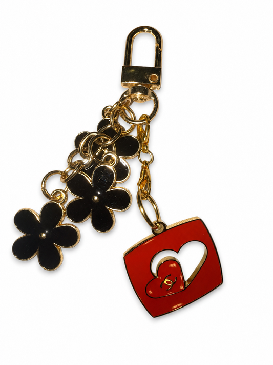 Black Flower Charm With Chanel Charm
