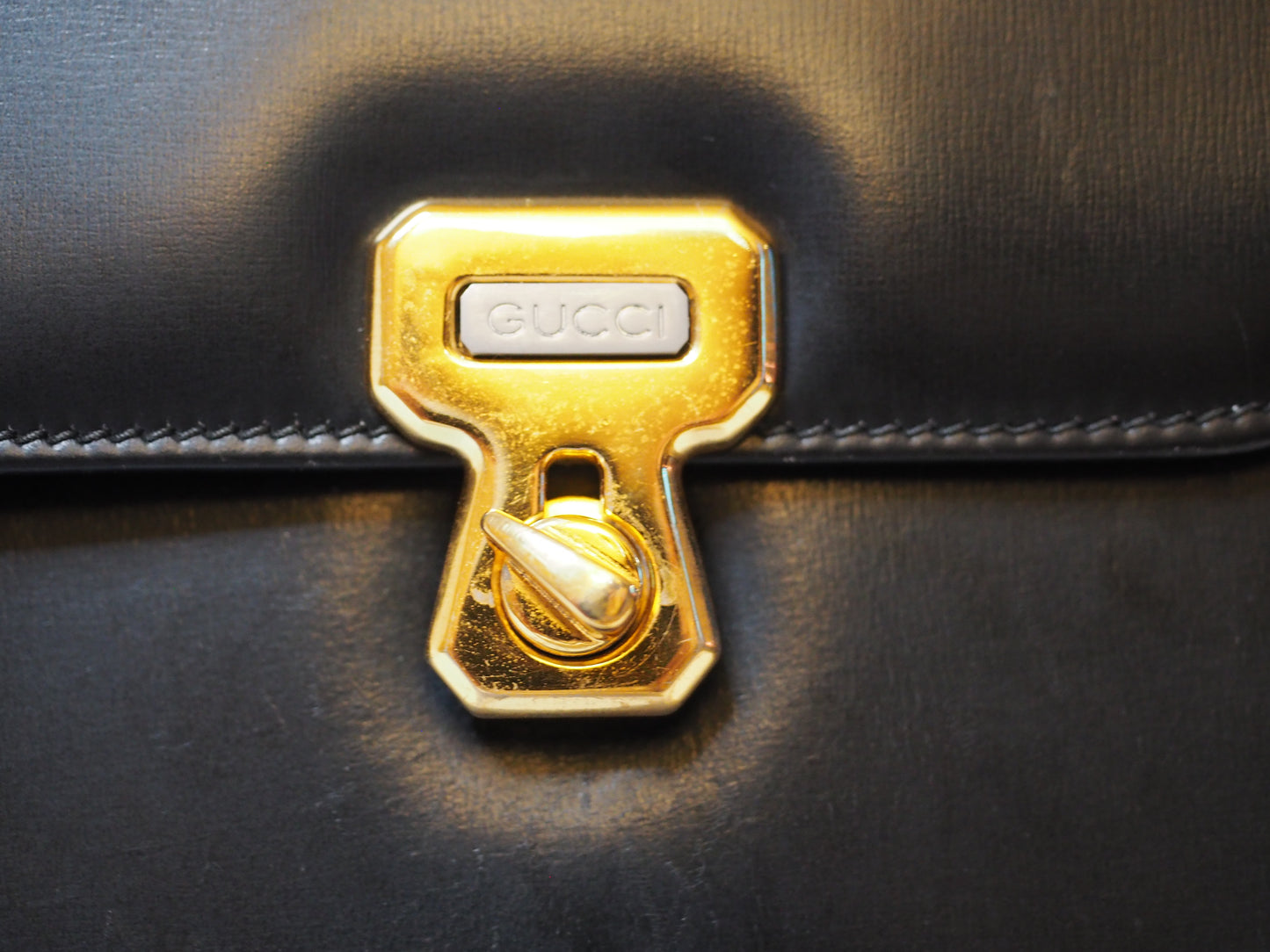 Vintage Gucci Black Top Handle