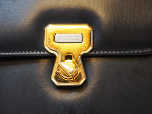 Vintage Gucci Black Top Handle