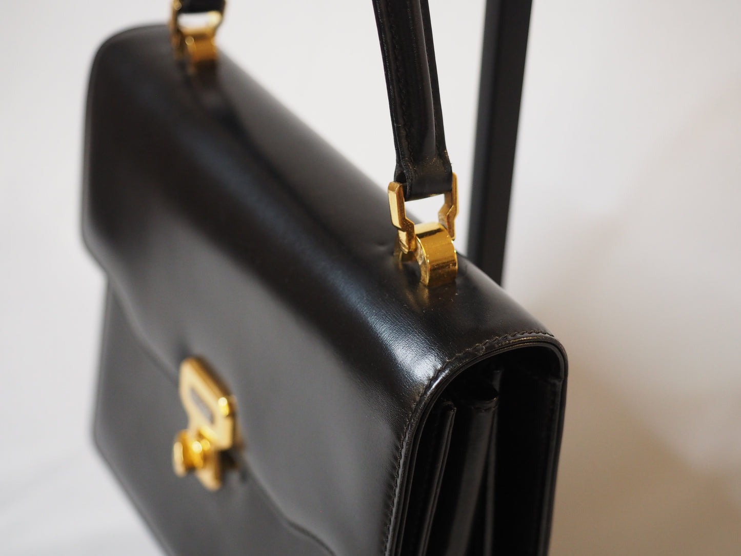 Vintage Gucci Black Top Handle