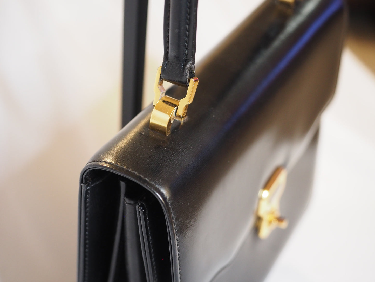 Vintage Gucci Black Top Handle