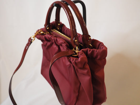 Salvatore Ferragamo Vara Bow Mini Satchel Crossbody Bag – Burgundy