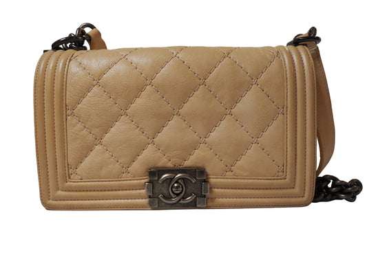 Chanel Boy Bag - Beige