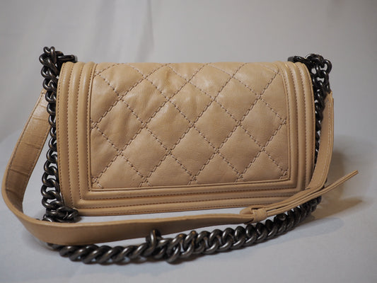 Chanel Boy Bag - Beige