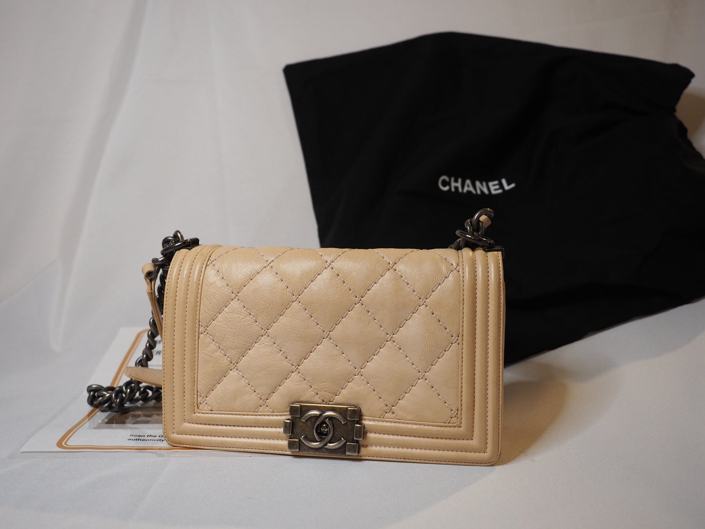 Chanel Boy Bag - Beige