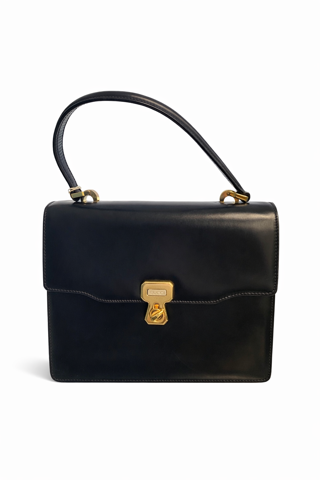 Vintage Gucci Black Top Handle